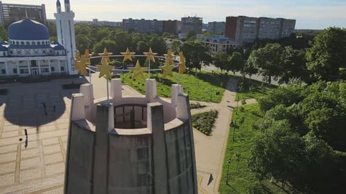 Aerial Monument of Memory and Unity Installed in the City of Maikop