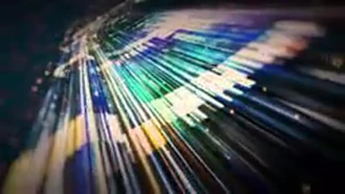 Dynamic Abstract Light Ray Tunnel Background Animation