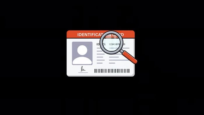Flat Design Identity Card Verification Animated Icon, Backgrounds ...