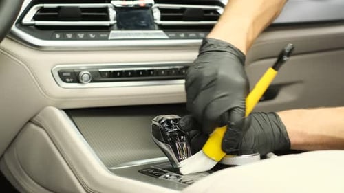 Car Interior Detailer Cleans Interior