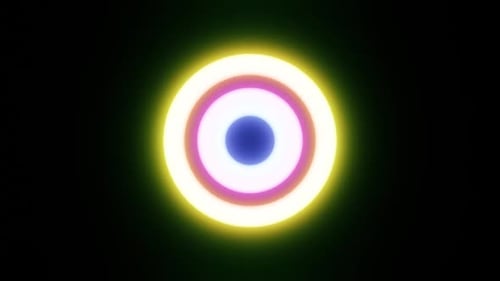 Mehrfarbige Groovy Club Circle Vj Loop-Hintergrundanimation in 1080HD