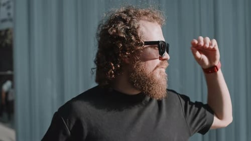 Man With Beard Wearing Sunglasses Outside