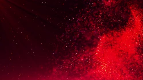 Red Abstract Particles Background Loop V5