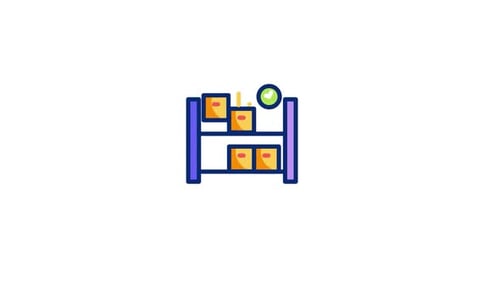 Animated Logistics Icon for Inventory Management
