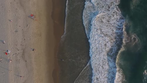 Top View Aerial Image From Drone of an Stunning Beautiful Sea Landscape Beach with Turquoise Water