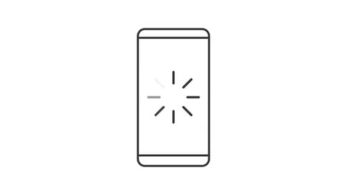 Animation der Smartphone-Ladelinie
