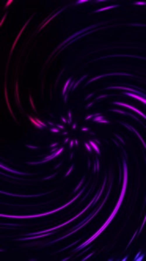 Neon Swirling Light Trails Loop Vertical Background