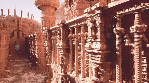 Un bâtiment en brique avec une tour de l'horloge mettant en valeur le mur ornemental de son temple