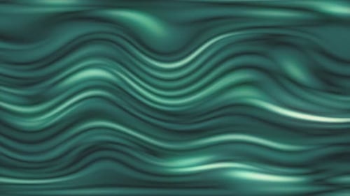 Seamless Abstract Fluid Green Wavy Background Animation