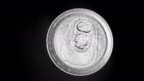 A close-up view of the top of a can.