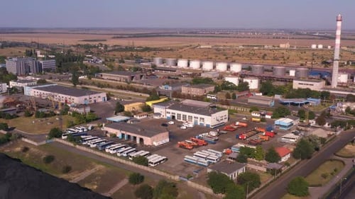 Industrial Zone with Natural Gas Storage Facilities