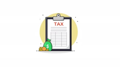 4k Taxation Concept Animation Video