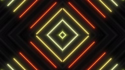 4 K Colored Neon Pattern Loop 9