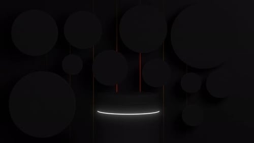 4 K Black Cylinder Platform Loop