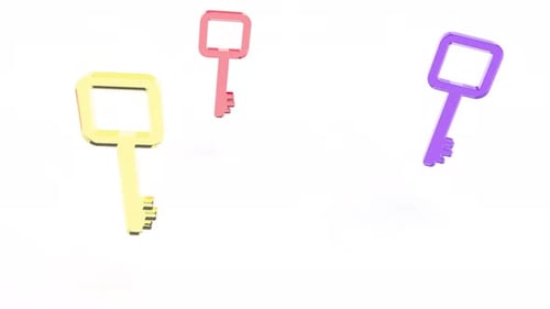 3D-Schlüsselschild, Farbe ändern, Glas, endlos drehbar