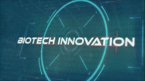 Futuristic Biotech Innovation Digital Text Reveal