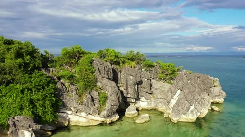 Nature Landscape Sandy Tropical Beach with Crystal Clear Sea