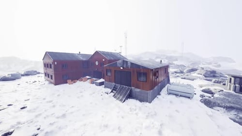 Snowy Mountain Research Outpost 3D Environment