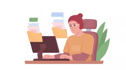 Animated Developer Career Character