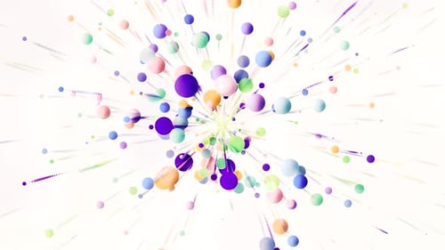 Vibrant Colorful Particle Burst Abstract Background Loop