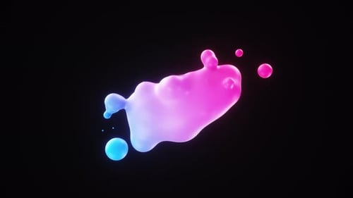 Bunter Metaball-Hintergrund mit Farbverlauf und fließenden Formen