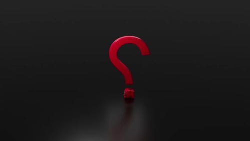 Exploding Red Question Mark Animation