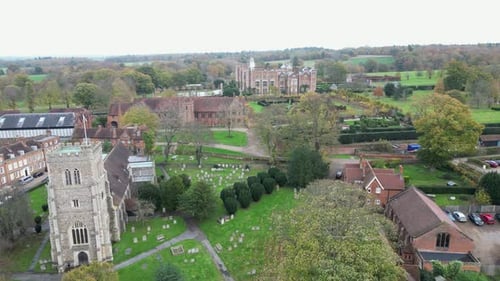 Aerial England Castle 4k
