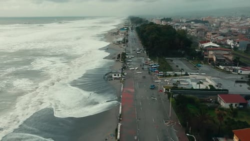 Boats Destroyed on the Road After a Storm