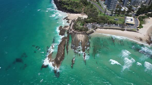 Snapper Rocks Gold Coast, Queensland, Australia - Aerial Shot, Holidays ...