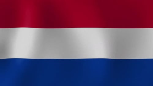 Realistic Waving Netherlands Flag Animation