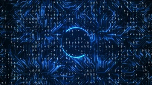 Digital Space Sci Fi Hologram Tunnel Flow of Highspeed Data Tech Cyberspace Background Data Network