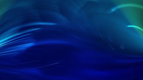Dancing blue abstract flickers surface on green background