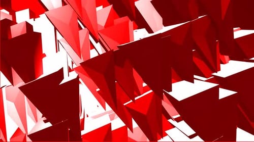 Abstract Red Geometric Triangle Loop Background