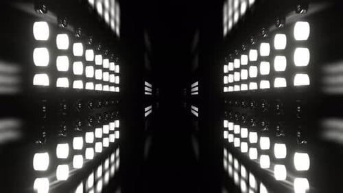 White Flashing Neon Technochannel Background VJ Loop In 4K