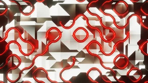 Rote Pfeifen auf weißem Hintergrund Loop-Animation in 1080HD