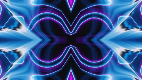 Abstract Purple and Blue Neon Curve Waves Vj Loop Animation