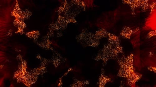 Dynamic Abstract Red Orange Particle Flow Background