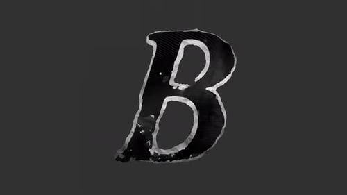 Aufgedruckter Grunge-Buchstaben-B-Aufkleber zum Aufziehen