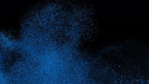 Abstract Blue Particles Transition Overlay