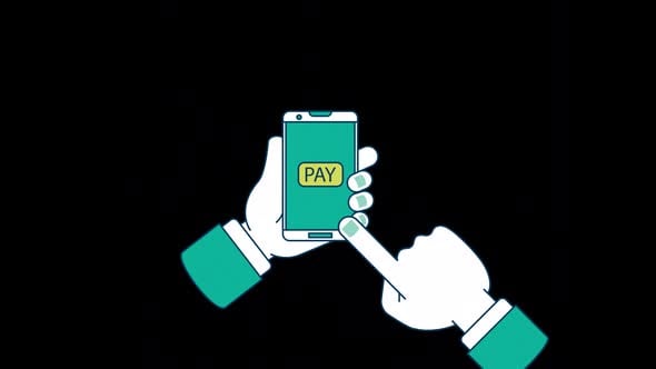 Online Digital Payment Animation HD On Alpha, Backgrounds Motion ...
