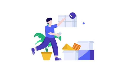 Order complete illustration animation