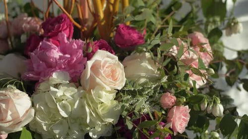 Elegant wedding flowers bloom in romantic summer destination ceremony