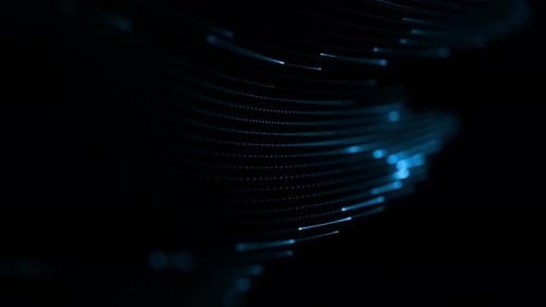 Abstract Blue Digital Lines Flowing Technology Background