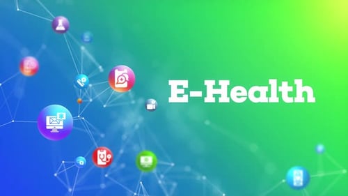 E-Health Digital Medical Network Icons Animation