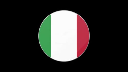 Animated 3D Italian Flag Rotating Loop for Business or Cultural Content
