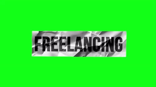 Freelancing Paper Style Headline Title Green Screen 4K