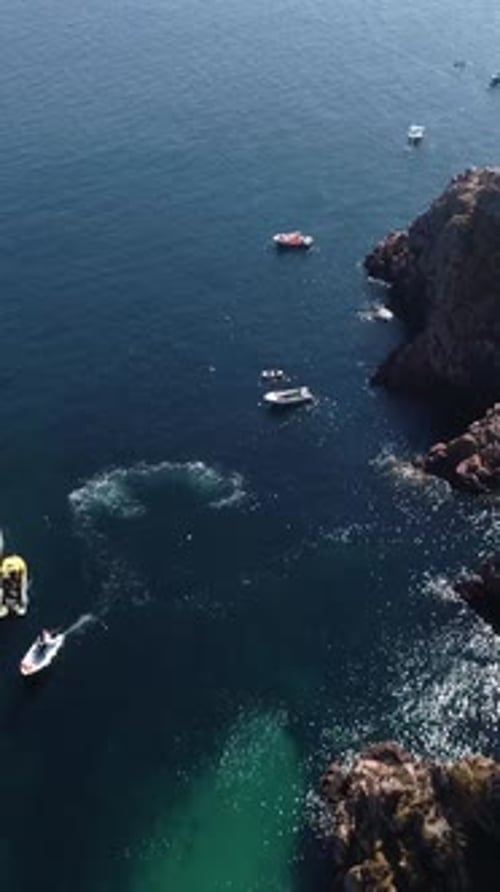 Vertical Video of Berlengas Island in Peniche, Portugal. Travel Destination