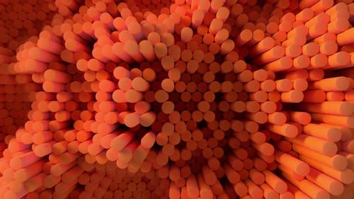Abstract Waving Cylinders Geometric Pattern Loop