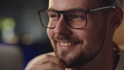 Businessman Analyzing Stock Market Expert Trader Man Focused Looking at Growing His Shares Prices