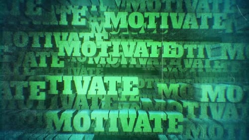 Animated 3D Motivate Text Kinetic Typography Loop